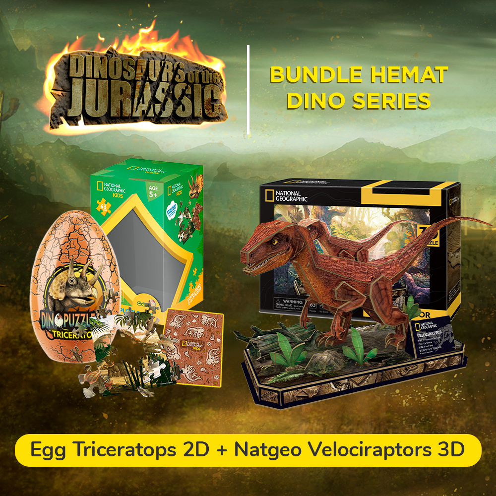 Jual CUBICFUN National Geographic Velociraptors - 3D Puzzle | Shopee ...