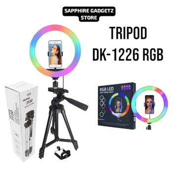 TRIPOD DK 1126 DK 1226 Tripod 3110 Tripod 3120 Make Up Vlog Ring 26cm Free Sarung Tripod