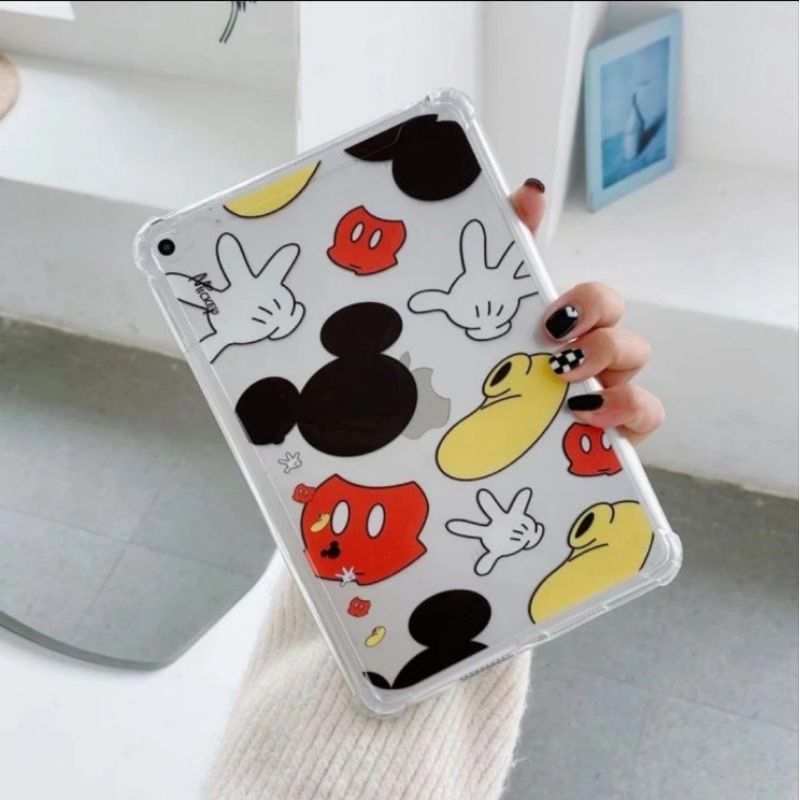 Jual Clear Case iPad 9 8 7 / iPad mini 6 Mickey Mouse Softcase Casing ...