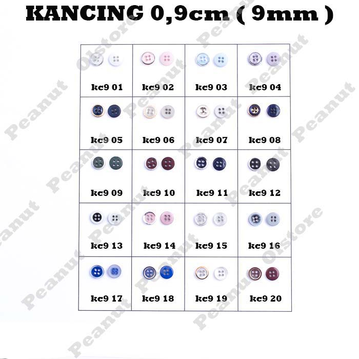 Jual [ Harga per GROSS ] [ 144biji ] Kancing 0,9cm ( 9mm ) ukuran kecil ...