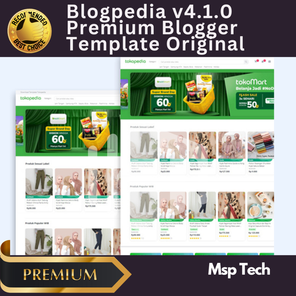 Jual Template Toko Online Blogpedia V4.1.0 Premium Blogger Template ...