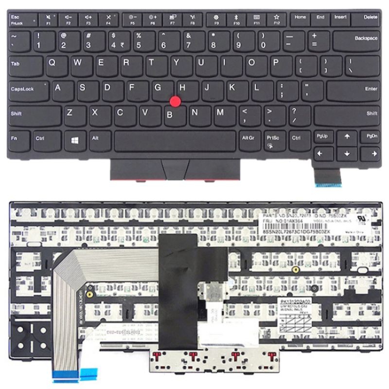 Tastiera Retroilluminata Per Lenovo ThinkPad A475 A485 T470 T480 Con Frame Nero E Trackpoint - Foto 9
