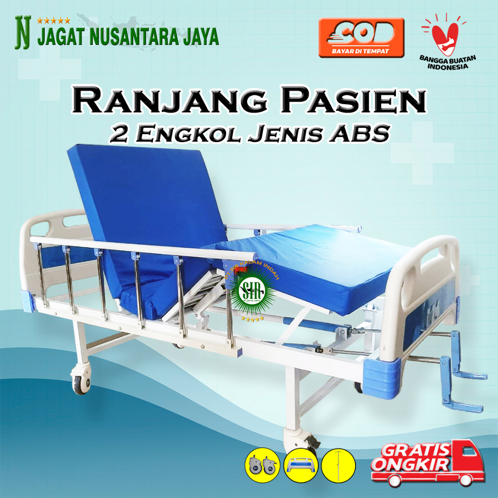 Jual Tempat Tidur Pasien Rawat Inap ABS 2 Engkol 2 Crank | Distributor ...