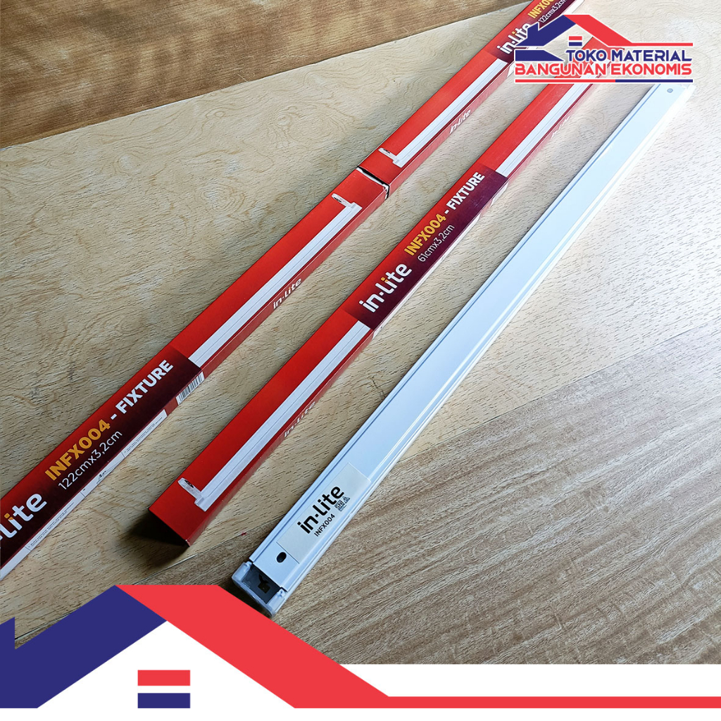 Jual Inlite Fitting Kap Lampu Rumah Lampu Kap TL T8 Double Wiring 60cm ...