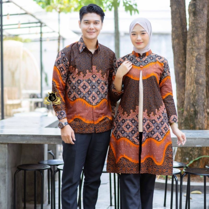 Jual Baju Batik Couple Modern Set Pakaian Couple Kemeja Tunik Bolero ...