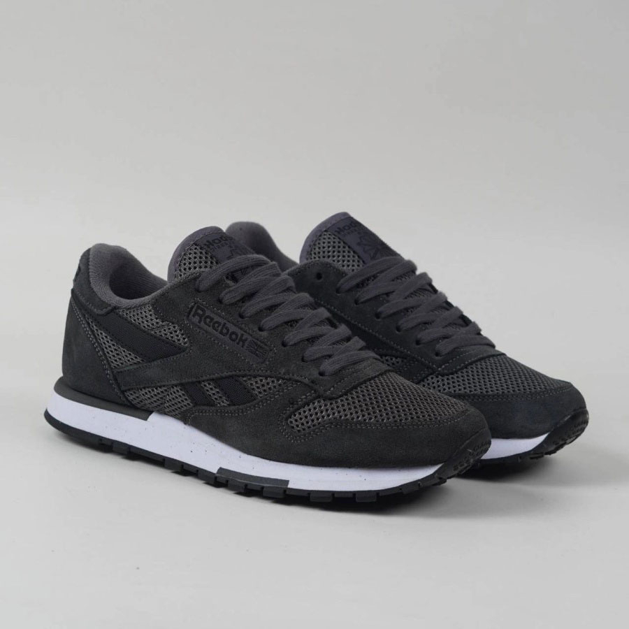 Jual Reebok Classic leather Utility Leather Suede Dark Grey Shopee