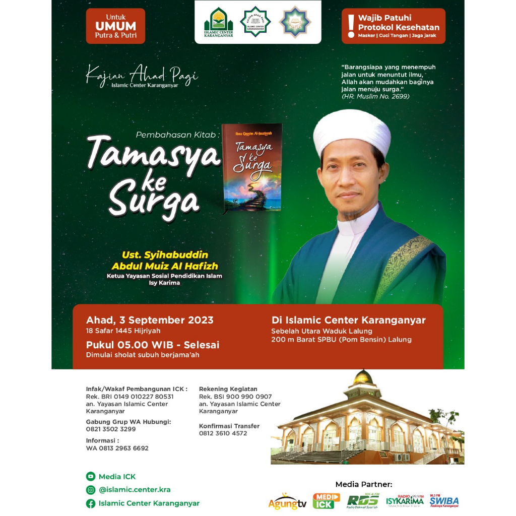 Jual Desain Flyer Kajian, Quotes harian, dan Program Kegiatan untuk