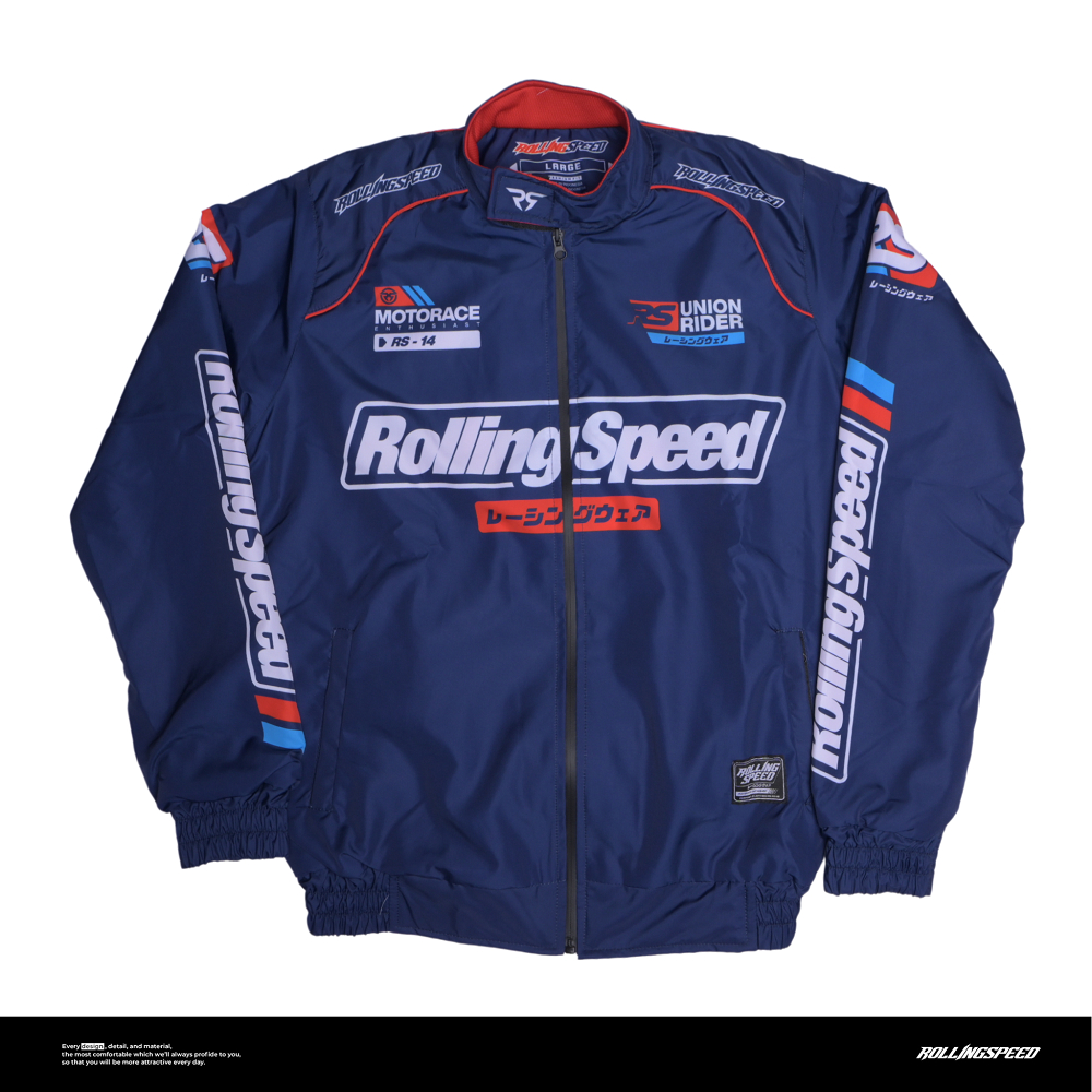 Jual Rollingspeed Class Blue Jacket Nascar | Jaket Motor Biru | Shopee ...