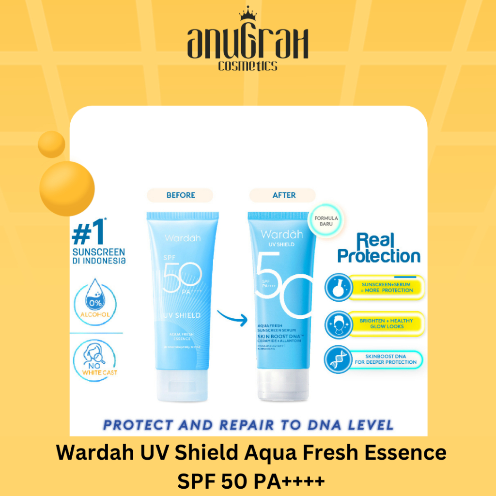 Jual Wardah UV Shield Aqua Fresh Essence SPF 50 PA++++ 30ml | Shopee ...