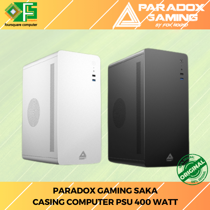 Jual ALE Casing Komputer Paradox Gaming Saka Include PSU 400W Black ...