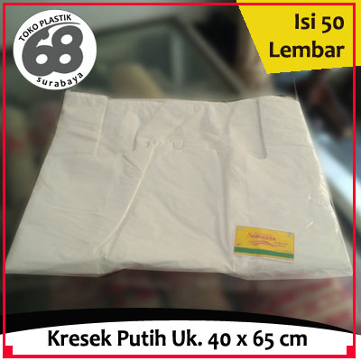 Kresek Laundry Putih 40x65 cm Isi 50 Lembar Merk Samudra