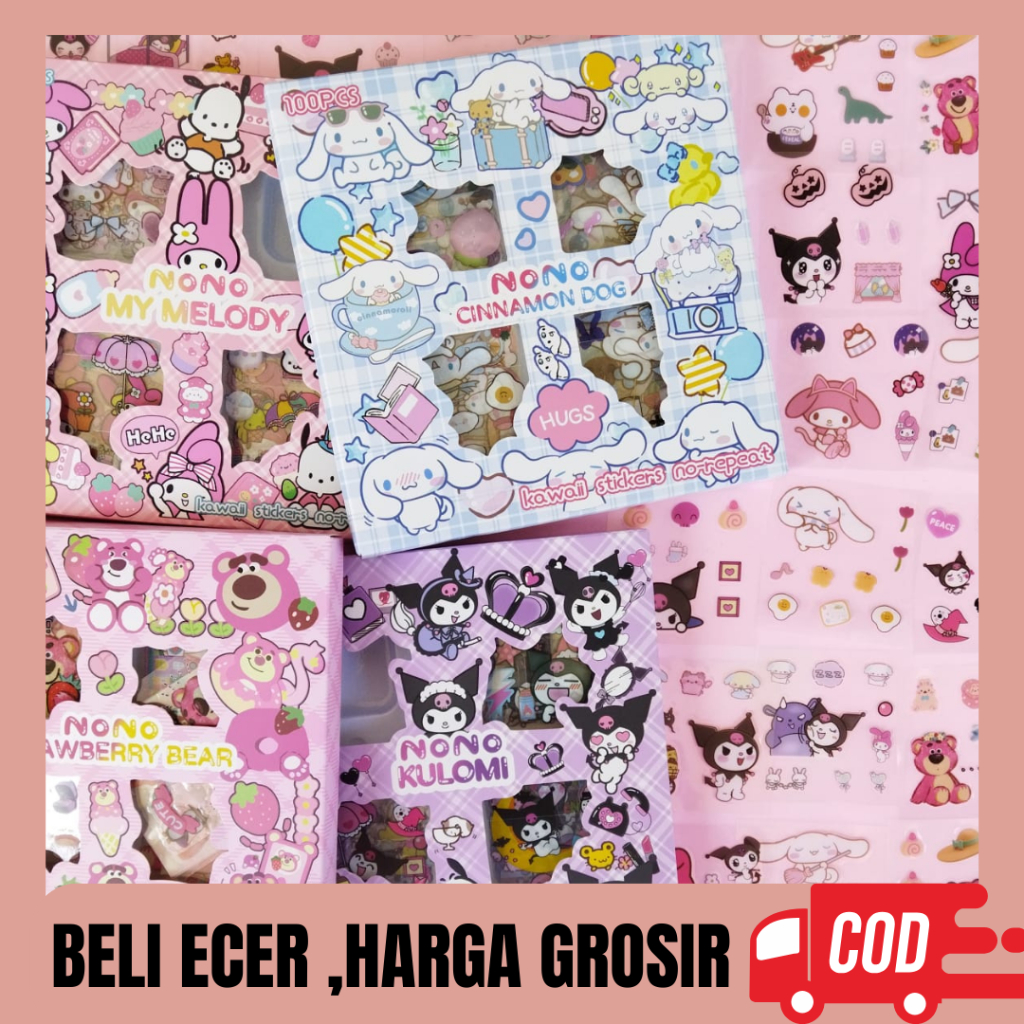 Jual New Sticker Momo Isi Lembar Sanrio Sticker Waterproof