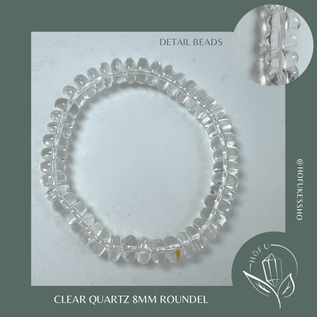 Jual Gelang Batu Alam Clear Quartz Natural Crystal Bracelet