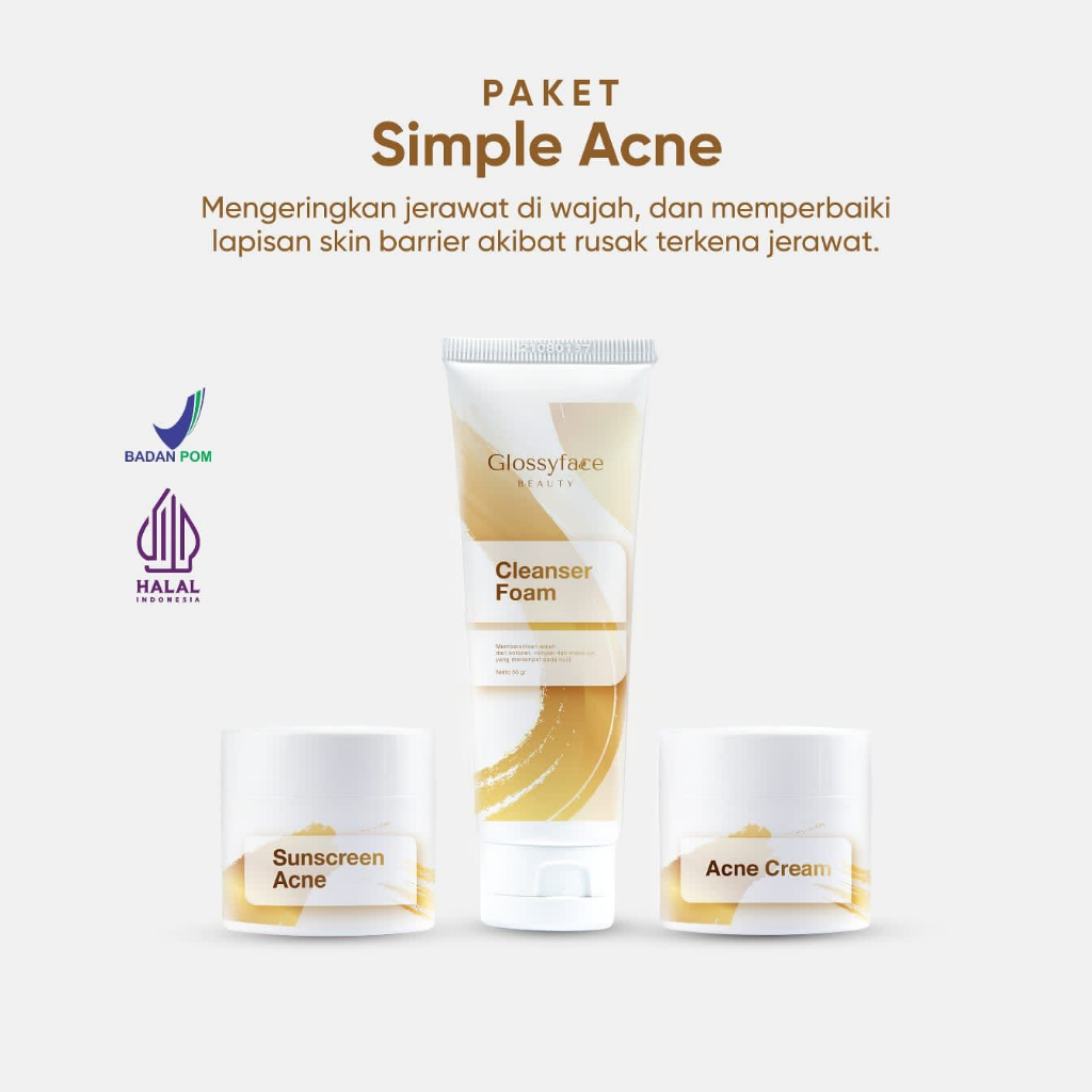 Jual Glossyface Beauty - Simple Acne sabun foam | Shopee Indonesia
