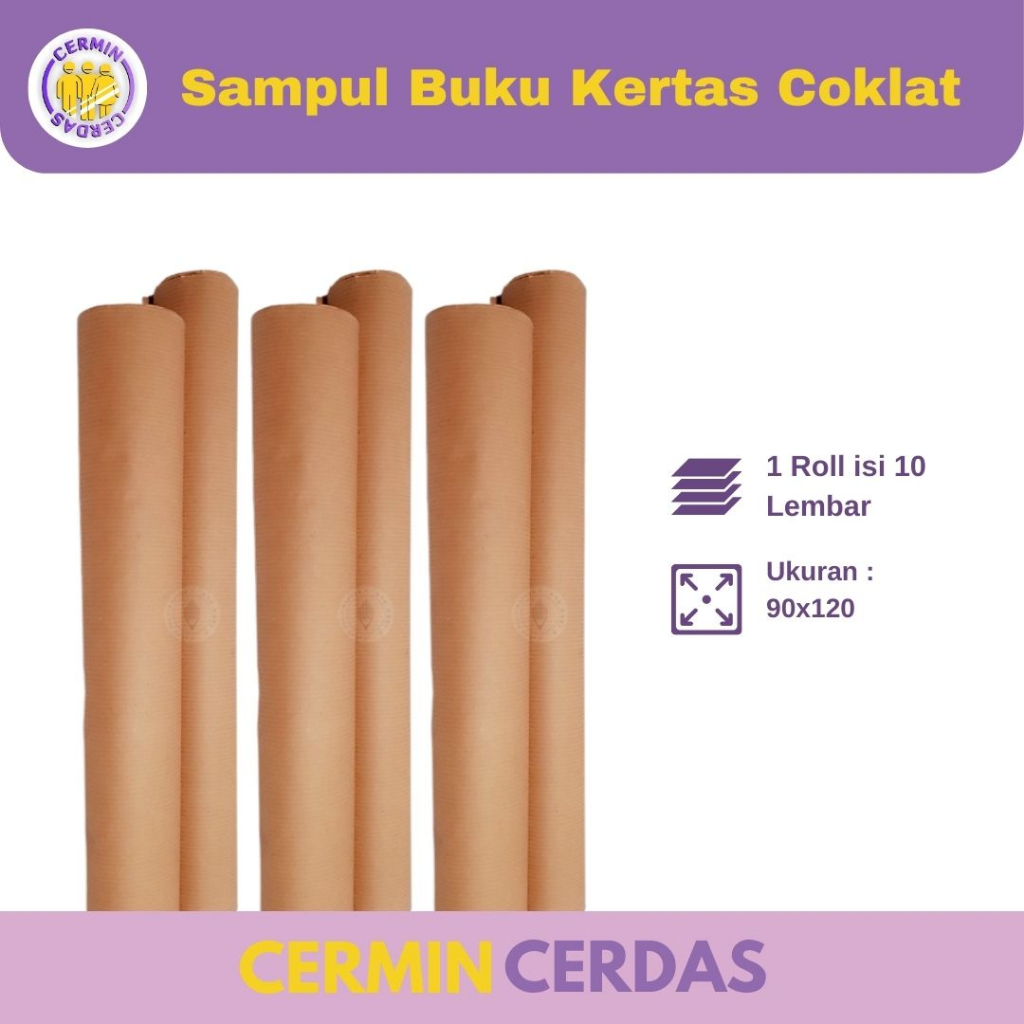 Jual Kertas Kopi 90x120 Sampul Buku Kertas Coklat 32gr 1 Roll Isi 10 Lembar Shopee Indonesia 9822