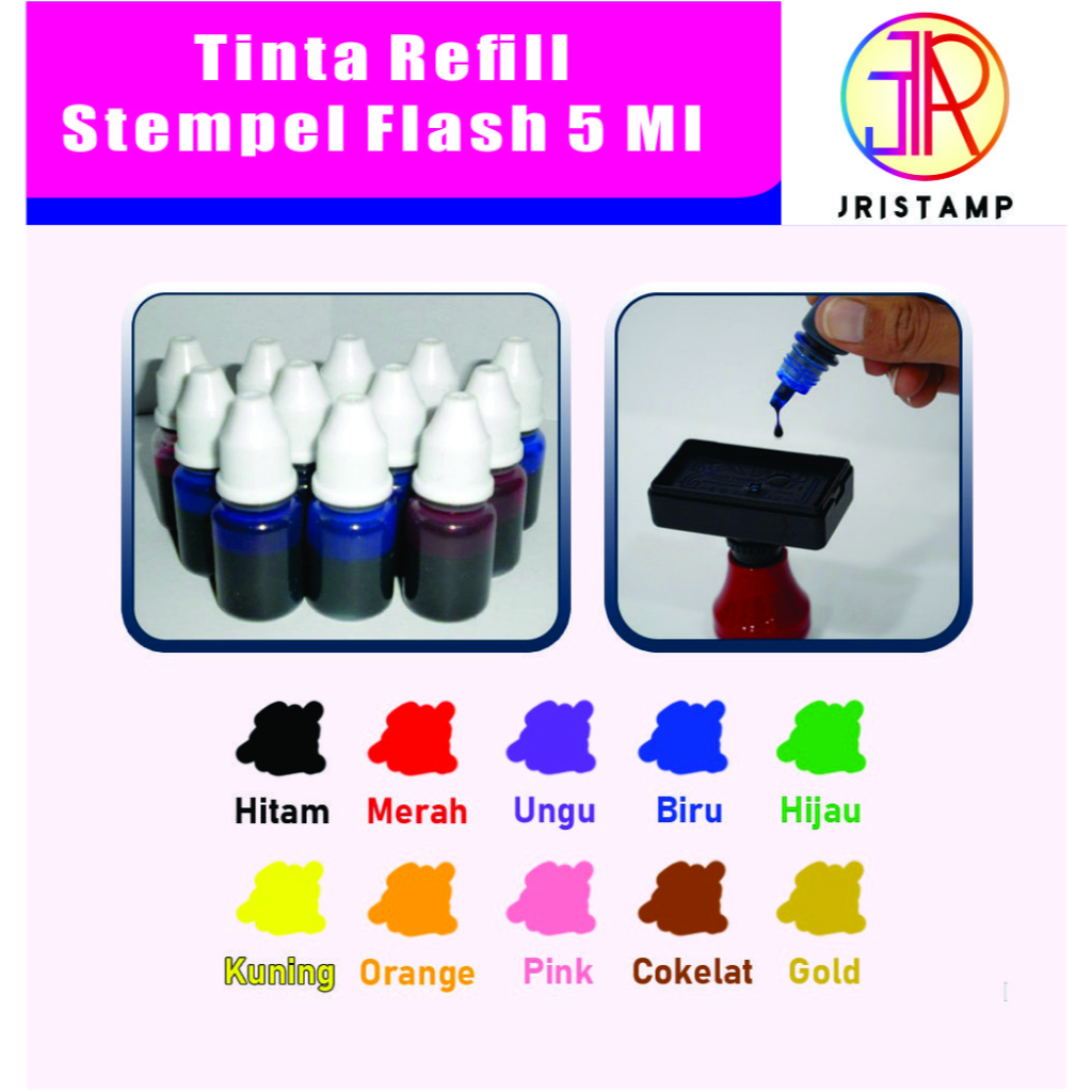 Jual Tinta Reffil Stempel Flash 5 Ml Tinta Isi Ulang Stempel Shopee Indonesia 8319