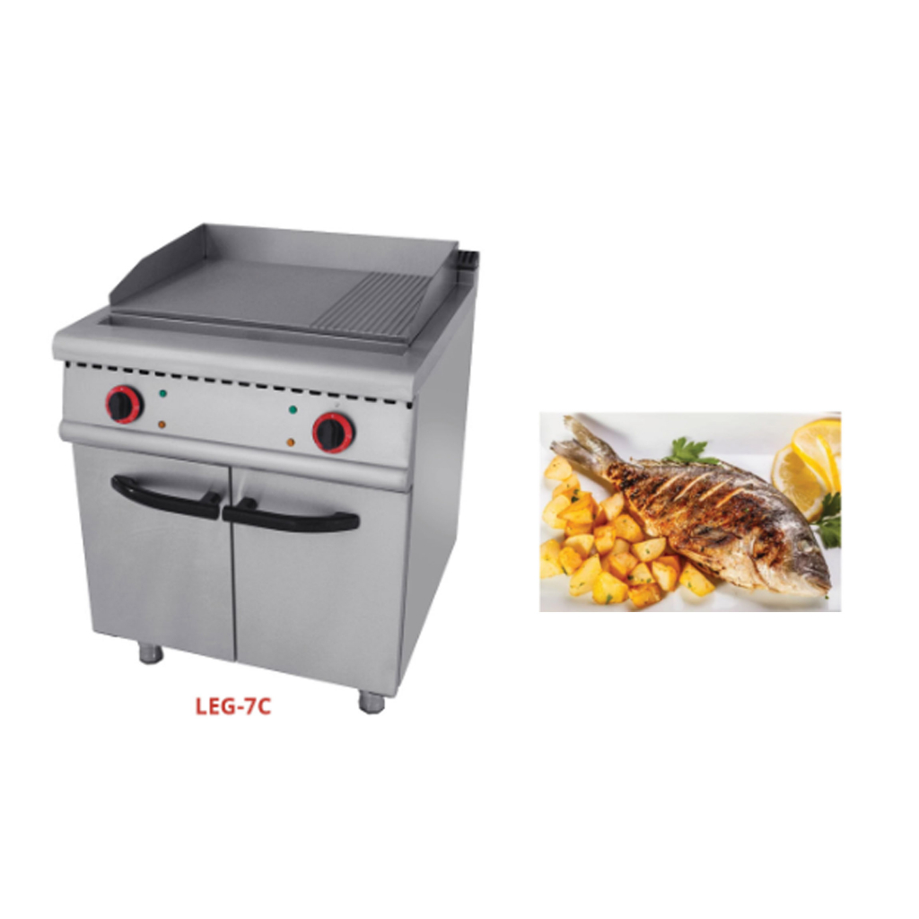 Jual Getra LEG-7C Electric Half Grooved Griddle Plate With Cabinet ...
