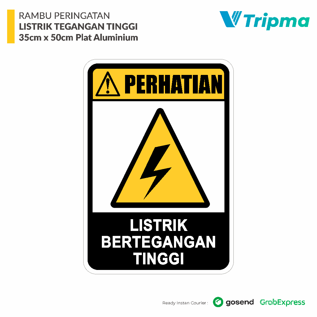Jual Rambu Listrik Tegangan Tinggi 35cm x 50cm Plat Aluminium | Shopee ...