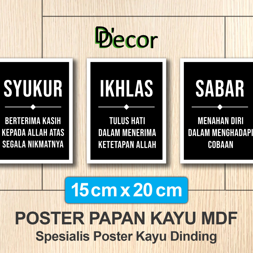 Jual Poster Islami Hiasan Motivasi Kata Mutiara Dinding Quotes