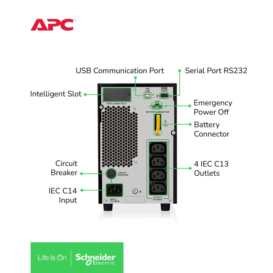 Jual UPS APC Online 2kVA 2000VA 1800W SRV2KI-E Easy UPS Tower | Shopee ...