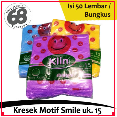 Kresek smile ukuran 15 (isi 50 pcs)