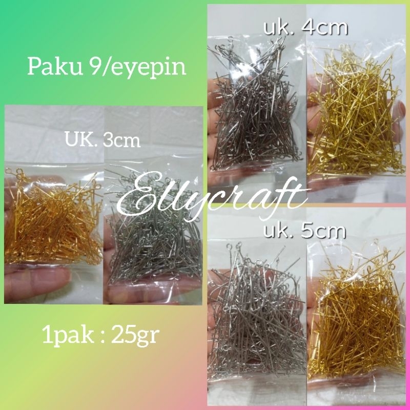 Jual 25gr Paku 9 silver Gold/eyepin 3cm 3,5cm 4cm 5cm 6cm | Shopee ...