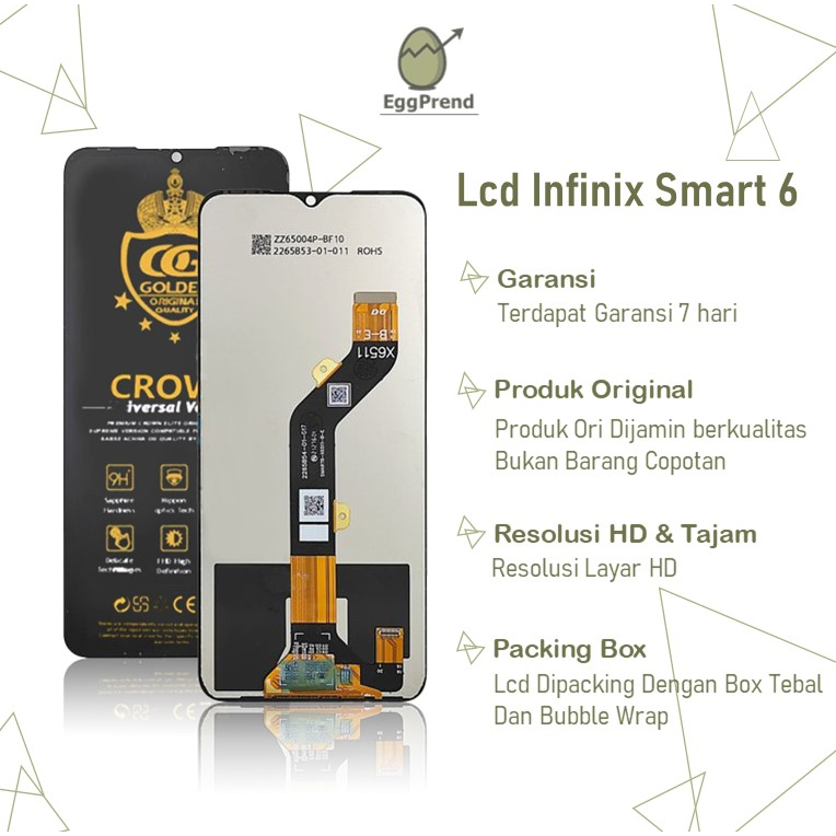 Jual LCD TOUCHSCREEN INFINIX SMART 6 / X6511 / X6511B FULLSET ORIGINAL ...