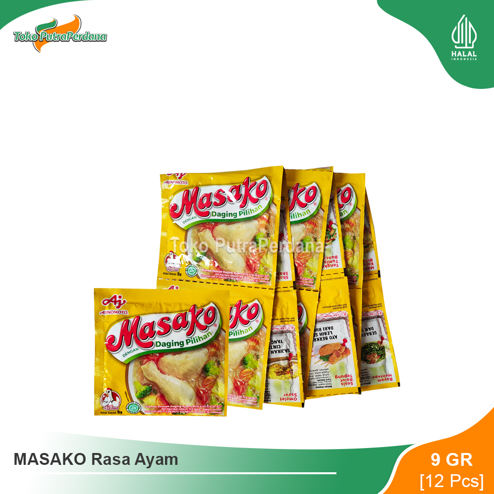 Jual MASAKO Rasa Ayam 9gr (12 Pcs) | Shopee Indonesia