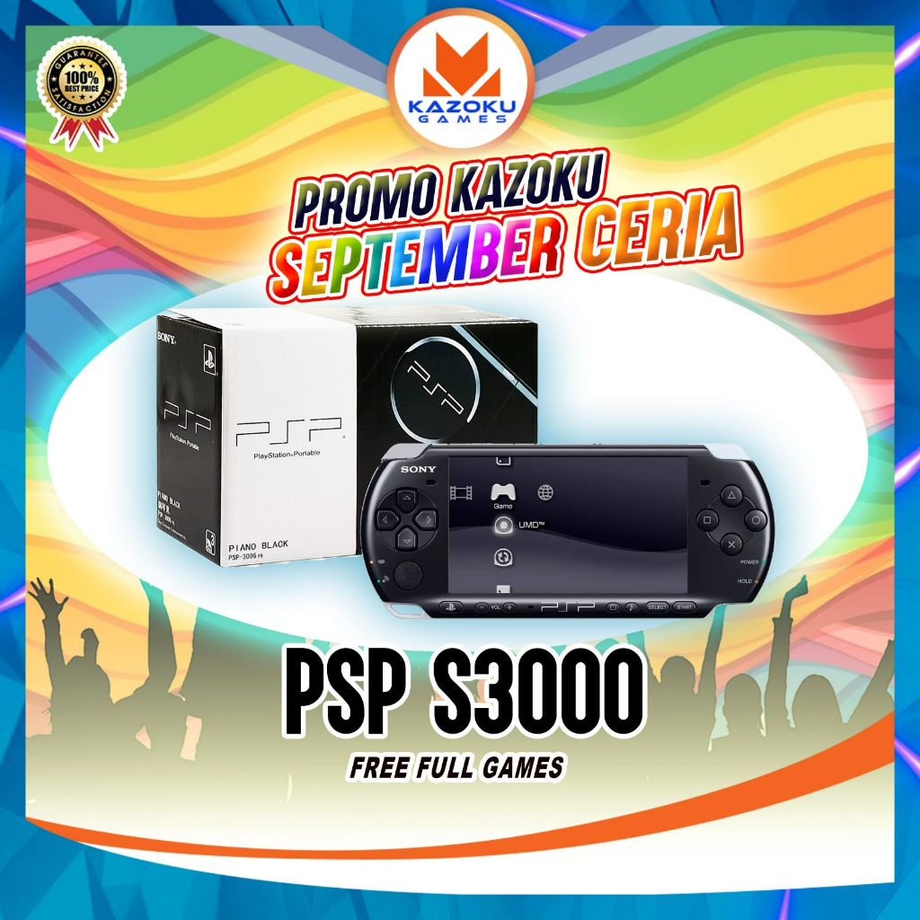 Jual PSP FAT S3000 FREE FULL GAME - 8GB GRADE B | Shopee Indonesia