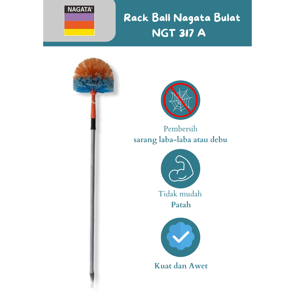 Jual Jual Sapu Plafon Rack Ball Nagata Bulat Ngt A Pipih Ngt P Sapu Nilon Pembersih