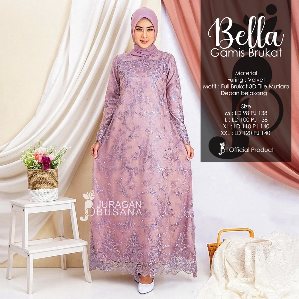 Jual Ready Jumbo Najma Dress By Khaila Gamis Mewah Bridesmaid Brokat Tule A Line Mutiara