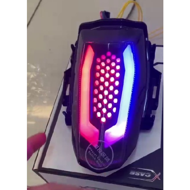 Jual lampu stop rem R15 V3 V4 MAGNET RGB LED RUNNING multi color ...