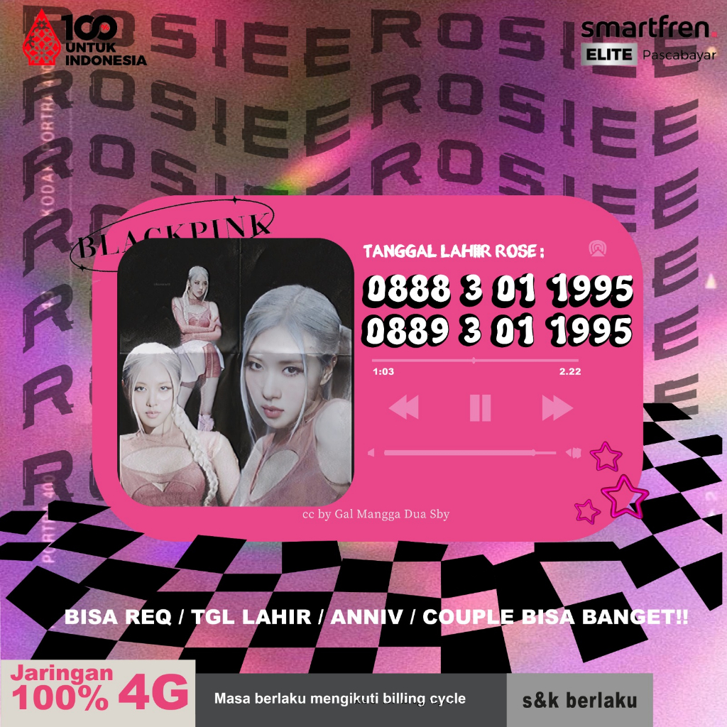 Jual BLACKPINK ESIM & NOMOR KARTU PERDANA KPOP VER TANGGAL LAHIR