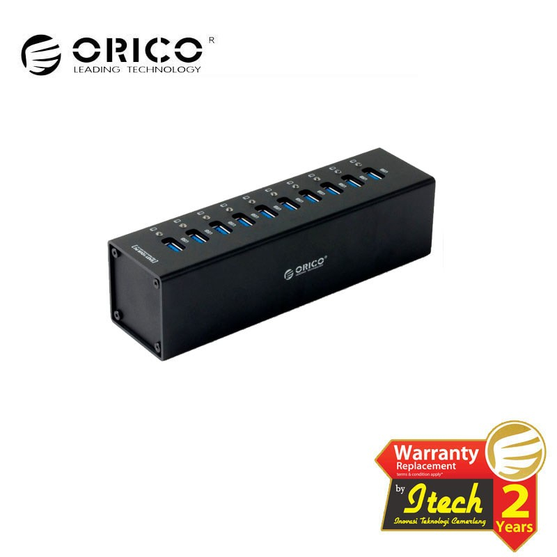 Jual ORICO A3H10 ( Aluminium Super Speed 10 Port USB3.0 HUB ) | Shopee ...