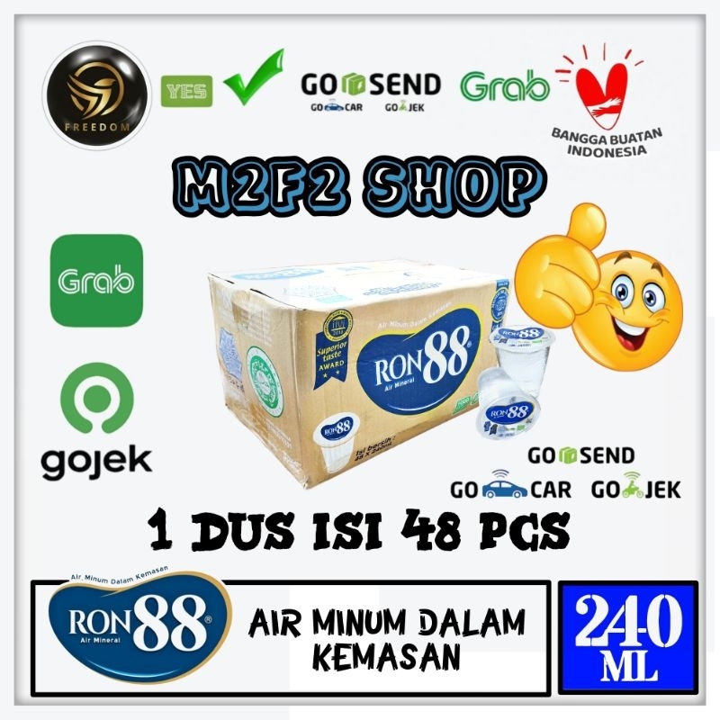 Jual Air Mineral Ron 88 Gelas Plastik Cup 240 Ml Kemasan Karton Khusus Bluebirdgosendgrab 2020