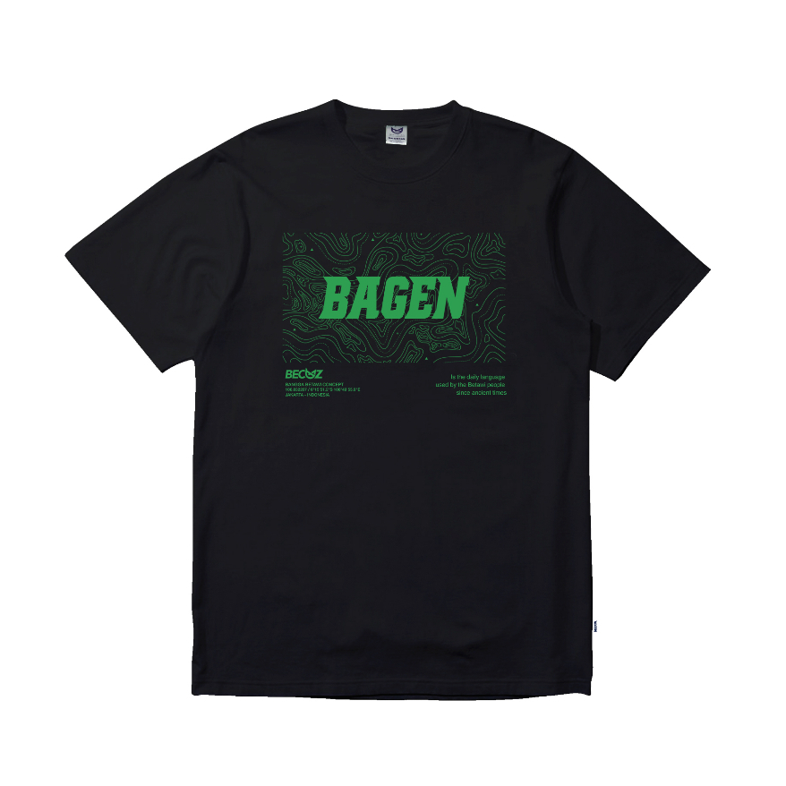 Jual BECUZ Apparel Tshirt Bagen Linear - Hitam | Shopee Indonesia
