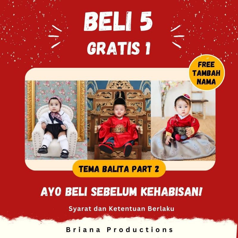 Jasa Edit Foto Anak Bayi Balita 1 2 Tahun Ala Studio Part 2 - Briana Productions