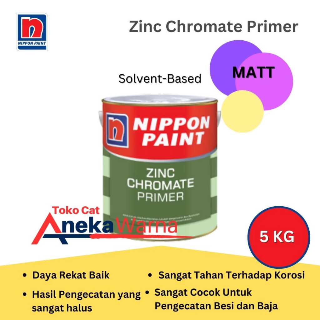 Jual ZINC CHROMATE PRIMER 5KG PRIMER BESI & BAJA NIPPON PAINT