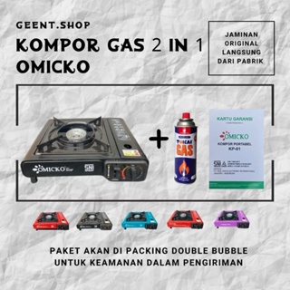 PM143 KOMPOR GAS PORTABLE OMICKO 2 IN 1 GARANSI RESMI