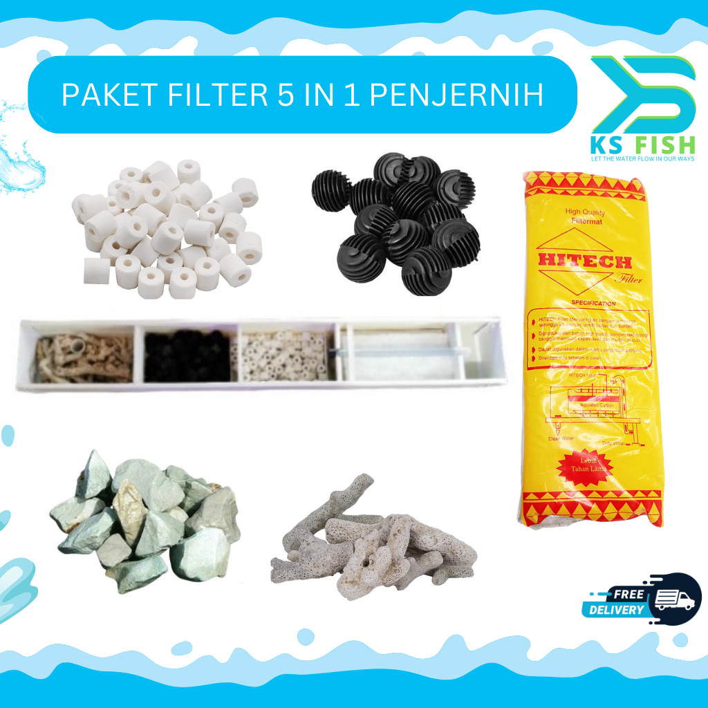Jual PAKET FILTER 5 IN 1 PENJERNIH AIR AQUARIUM AQUASCAPE