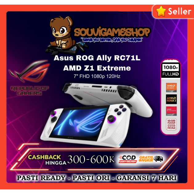 Jual READY STOCK!!! Asus ROG Ally RC71L Portable Gaming AMD Z1 Extreme ...