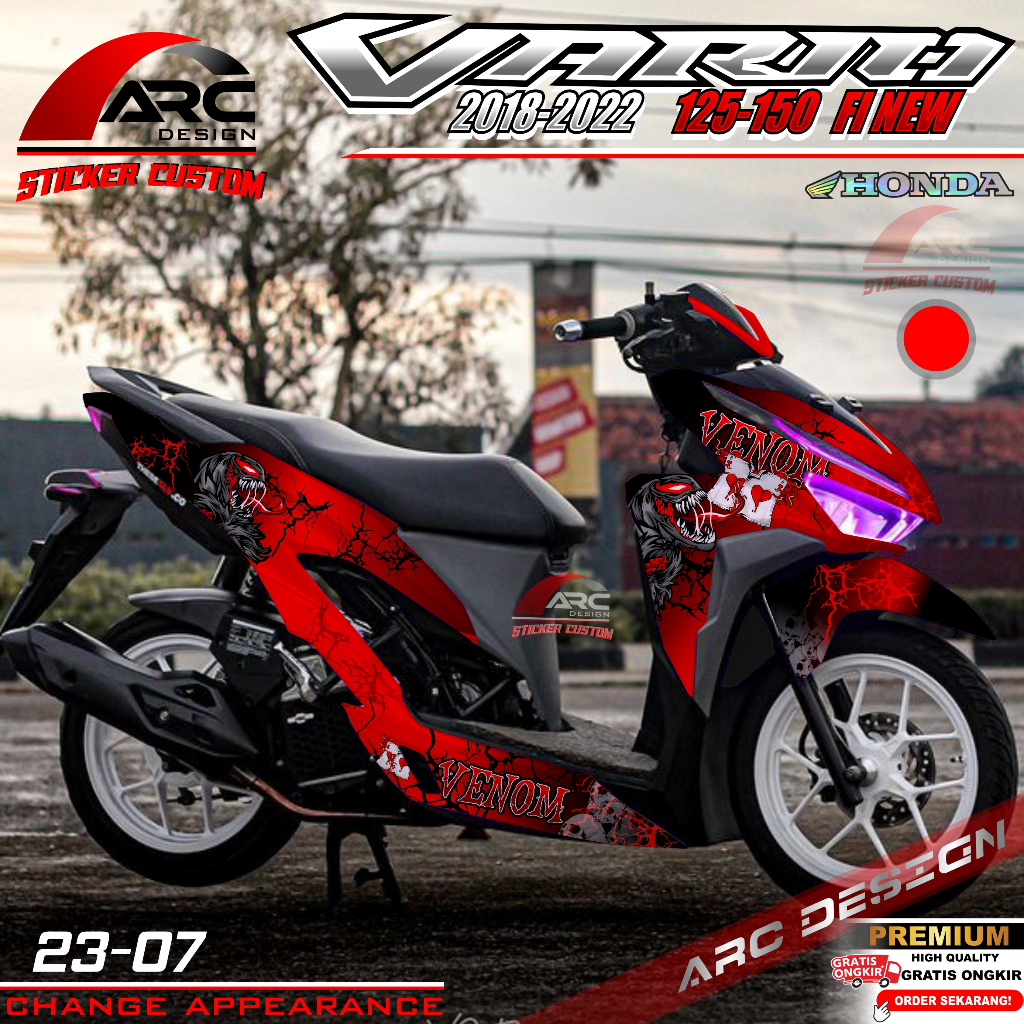 Jual (COD) TERBARU Decal Sticker Honda Vario New 125 150 Full body