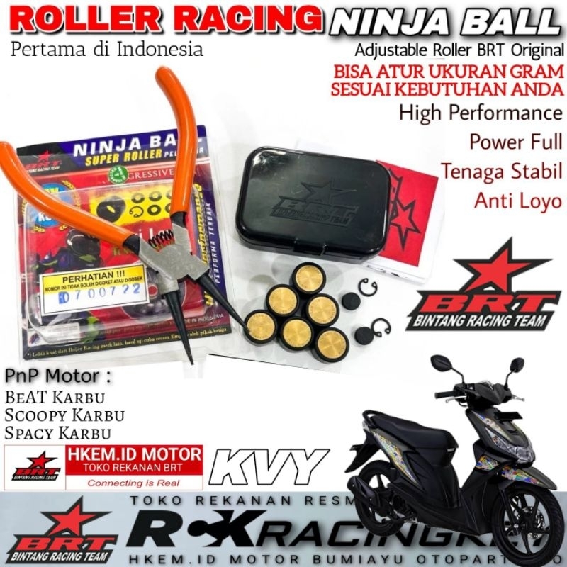 Jual Super Roller Racing BRT BeAT Karbu Spacy Scoopy Carbu KVY Roler ...