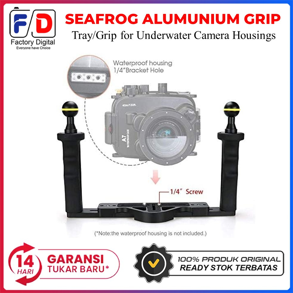 Jual Seafrogs Aluminium Tray / Grip for Underwater Camera Housings