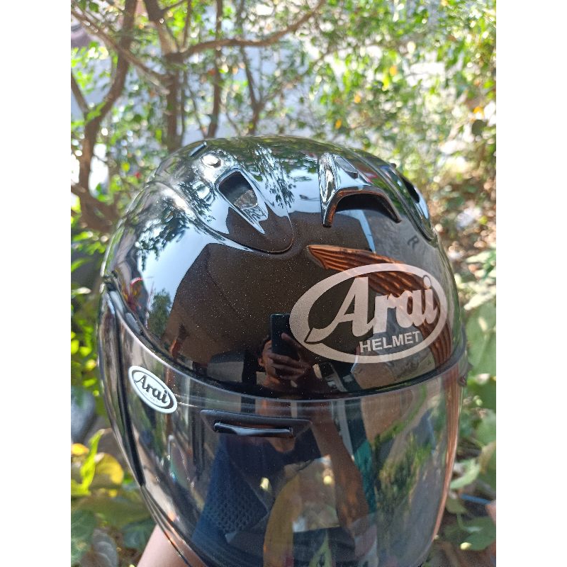 Jual ARAI RR5 BLACK GLOSSY / HELM MURAH / HELM SECOND / HELM FULL FACE ...