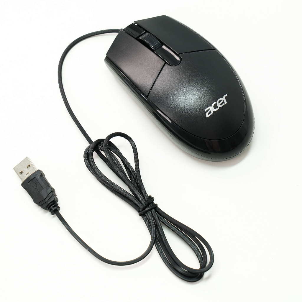 Mouse USB Acer Ottico, Modello 11211.007, Nero, 3 Pulsanti, 1000 DPI, Nuovo