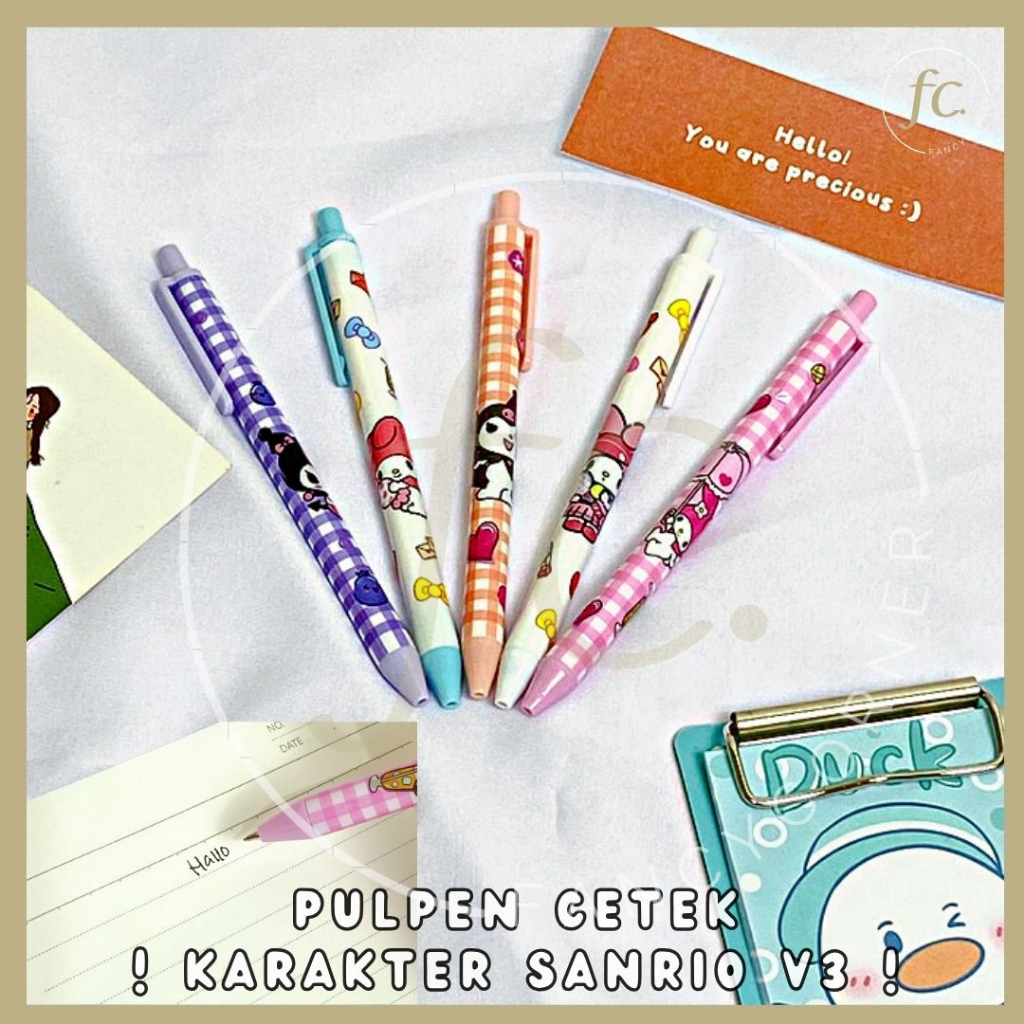 Jual Pen / Pulpen Cetek Gel Tinta Hitam / Bolpen Mekanik Motif Kartun ...