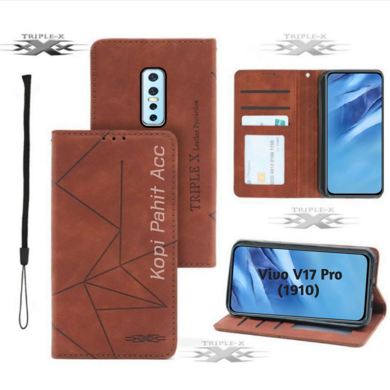 Cadorabo Funda Libro Compatible con Vivo V17 Pro en Negro Antracita