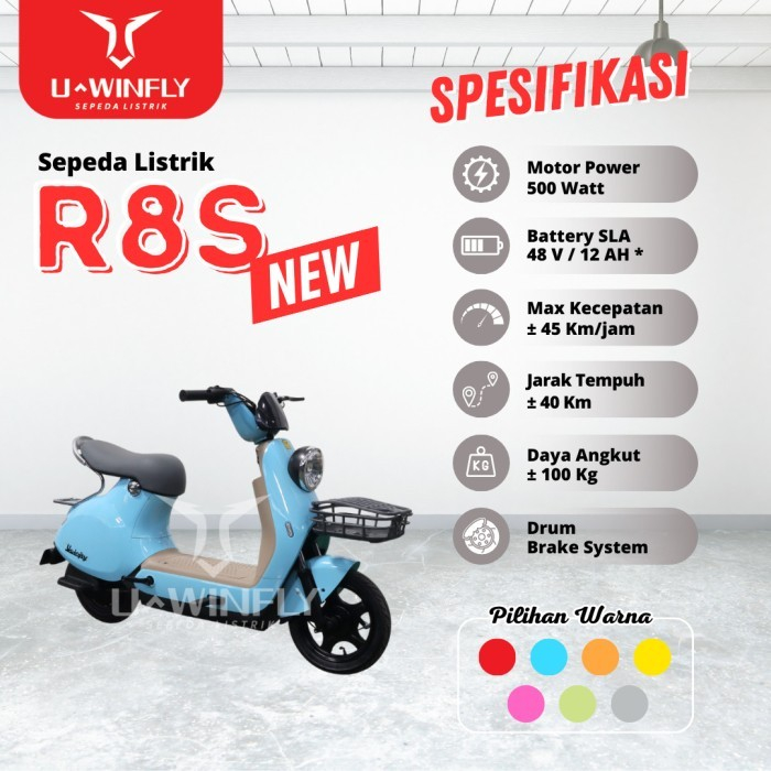 Jual Sepeda Listrik Ebike Uwinfly Redfish R8S R8 S 500W 12V 12Ah Murah ...