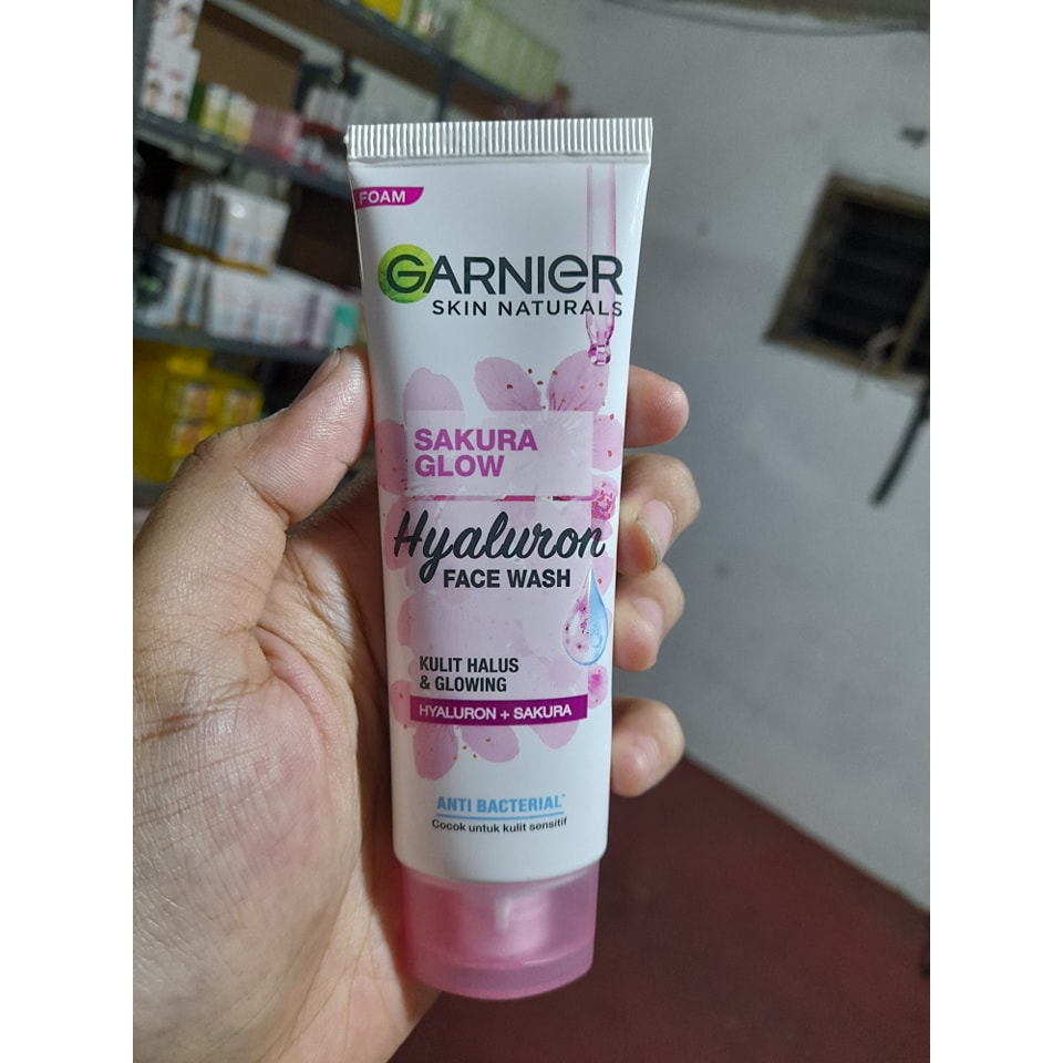 Jual 50ml Garnier Sakura Glow Hyaluron Face Wash Pembersih Wajah